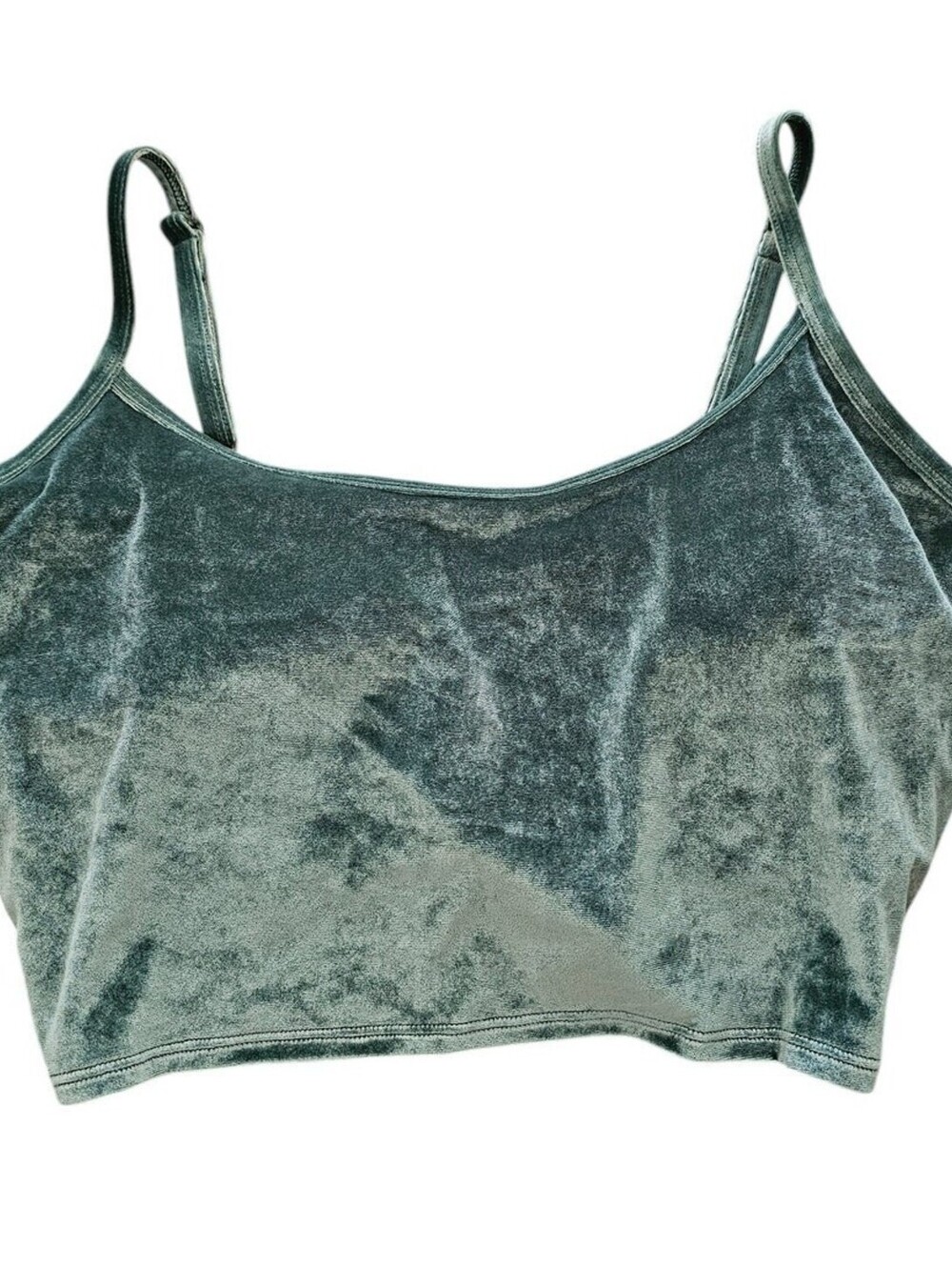 PINK Active Victorias Secret Sz M Ultimate Lightly Lined Bra Green Velvet